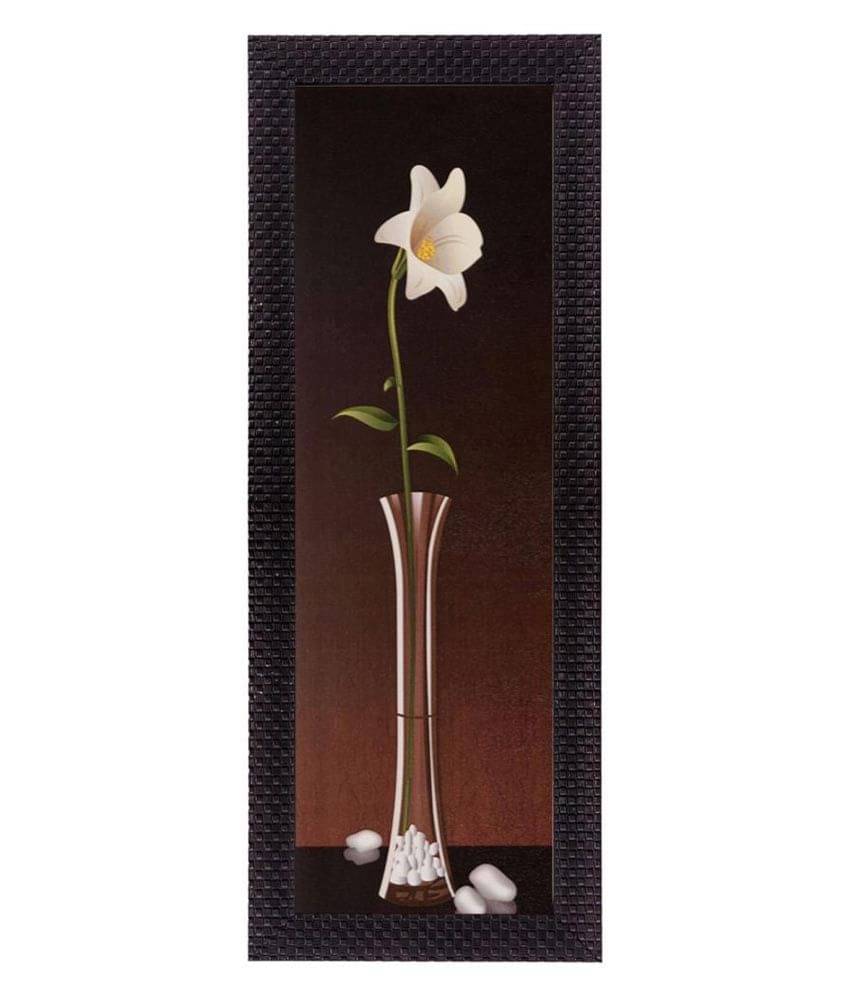     			eCraftIndia Multicoloured Floral Framed UV Wall Art