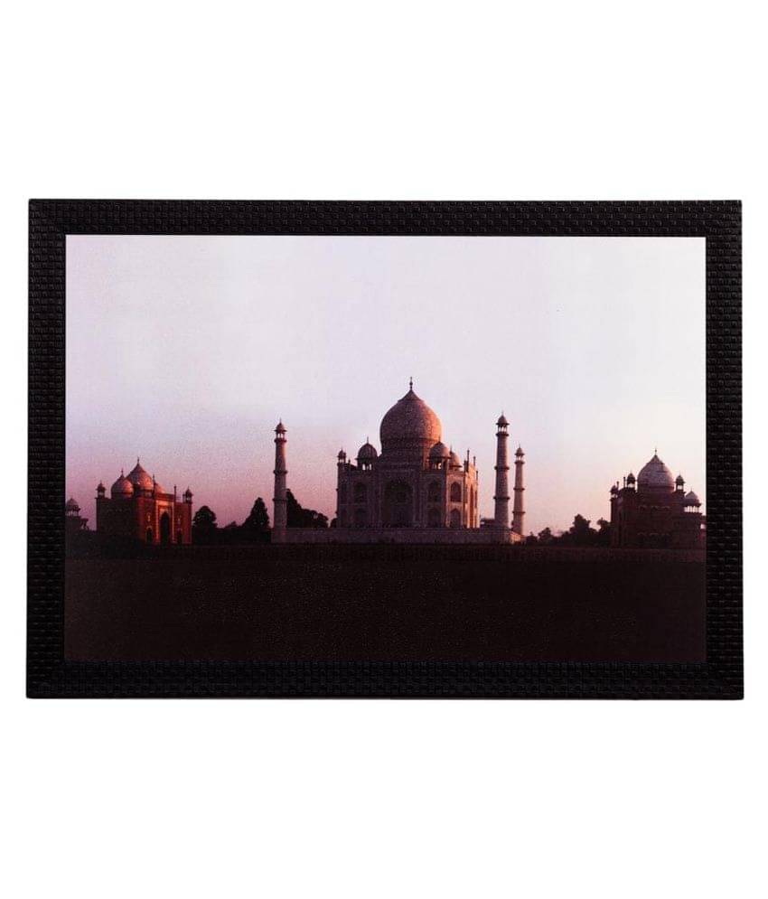 eCraftIndia Multicoloured Taj Mahal Satin Matt Texture Framed Artwork eCraftIndia Multicoloured Taj Mahal Satin Matt Texture Framed Artwork