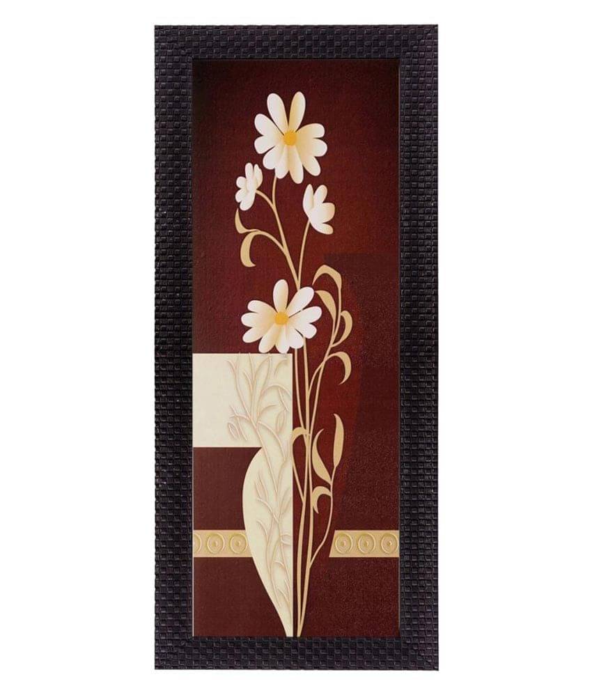     			eCraftIndia Multicoloured Floral UV Wall Art