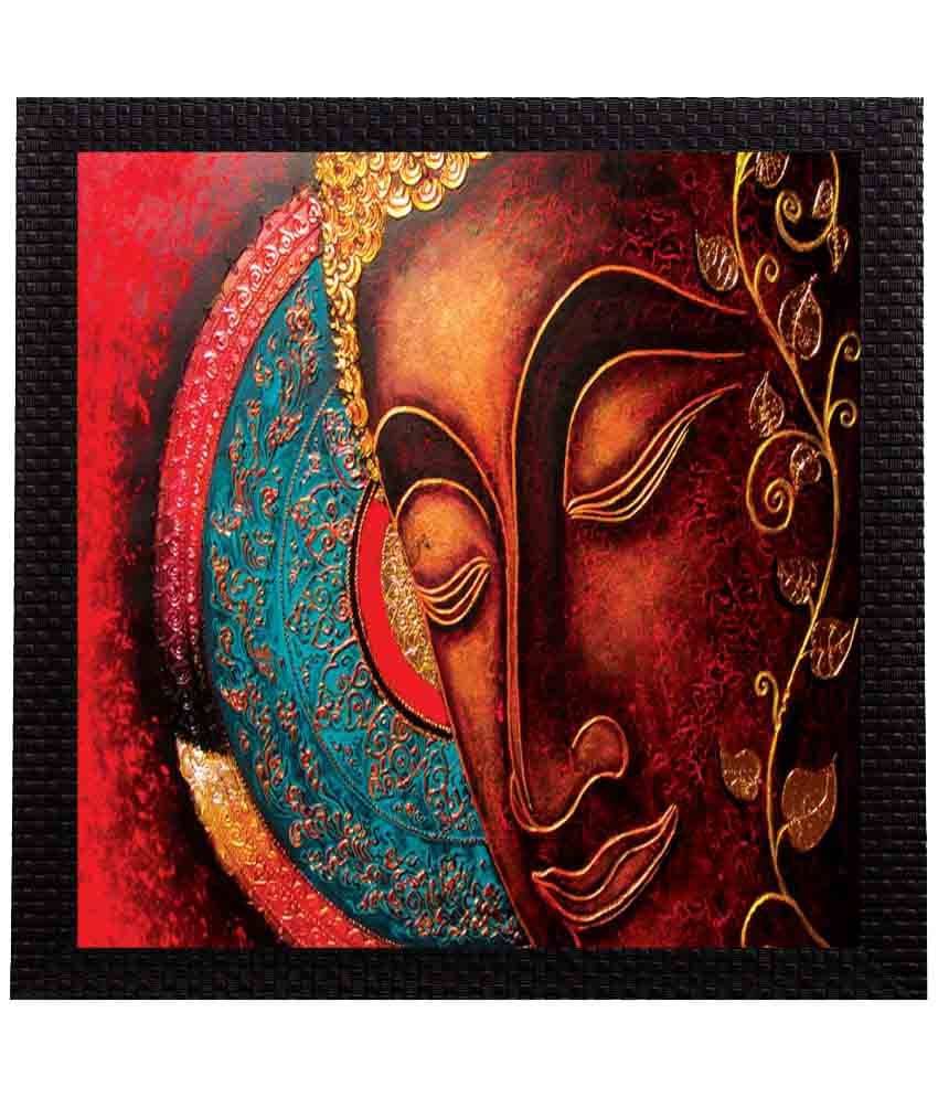     			eCraftIndia Lord Buddha Satin Matt Texture UV Art Wood Painting With Frame Single Piece
