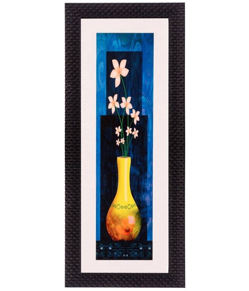     			eCraftIndia Multicoloured Flower Pot UV Wall Art