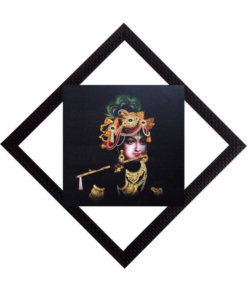 eCraftIndia Multicoloured Lord Krishna with Flute UV Wall Art eCraftIndia Multicoloured Lord Krishna with Flute UV Wall Art