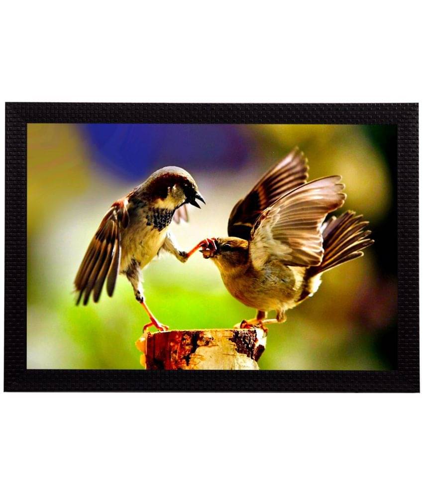 eCraftIndia Multicoloured Birds UV Wall Art eCraftIndia Multicoloured Birds UV Wall Art