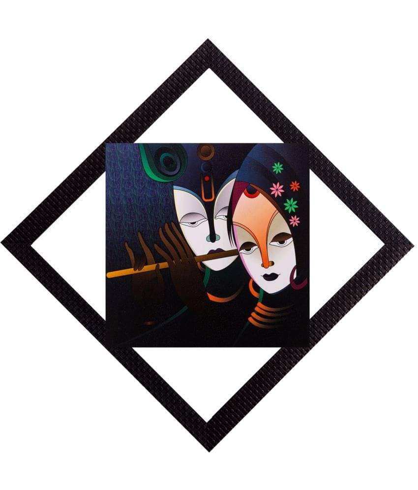     			eCraftIndia Multicoloured Radha & Krishna UV Wall Art