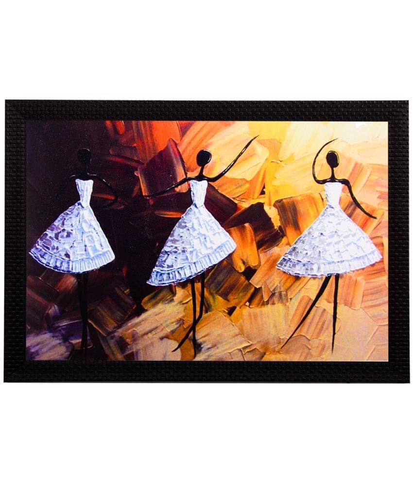 eCraftIndia Multicoloured Dancing Figurine Matt Framed UV Wall Painting eCraftIndia Multicoloured Dancing Figurine Matt Framed UV Wall Painting