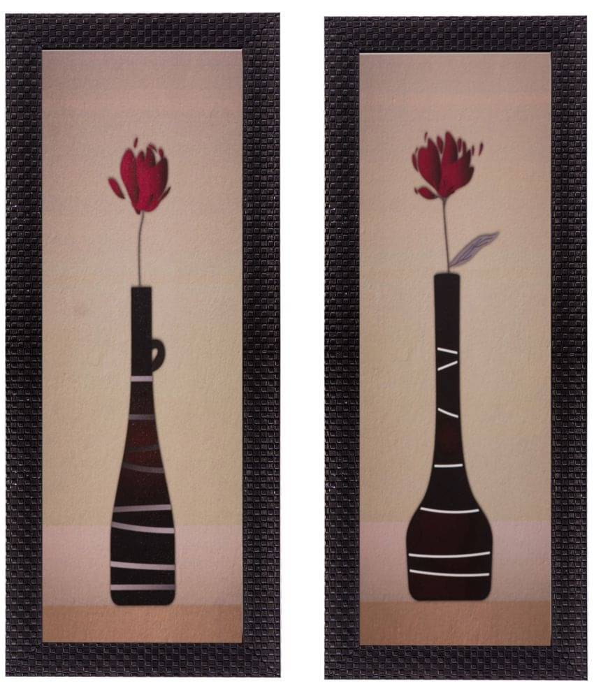 eCraftIndia Wood Painting With Frame Set of 2     			eCraftIndia Wood Painting With Frame Set of 2