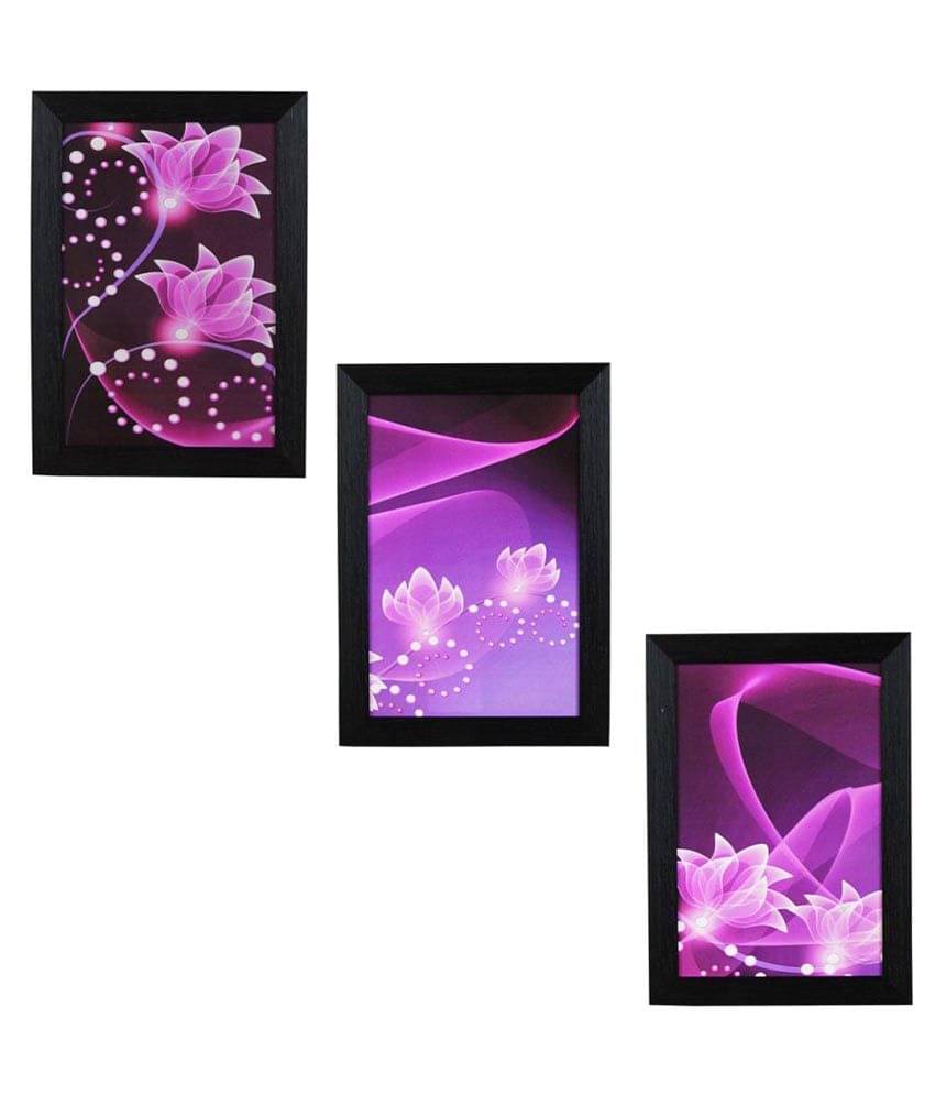     			eCraftIndia Set of 3 Satin Matt Textured Art Painting