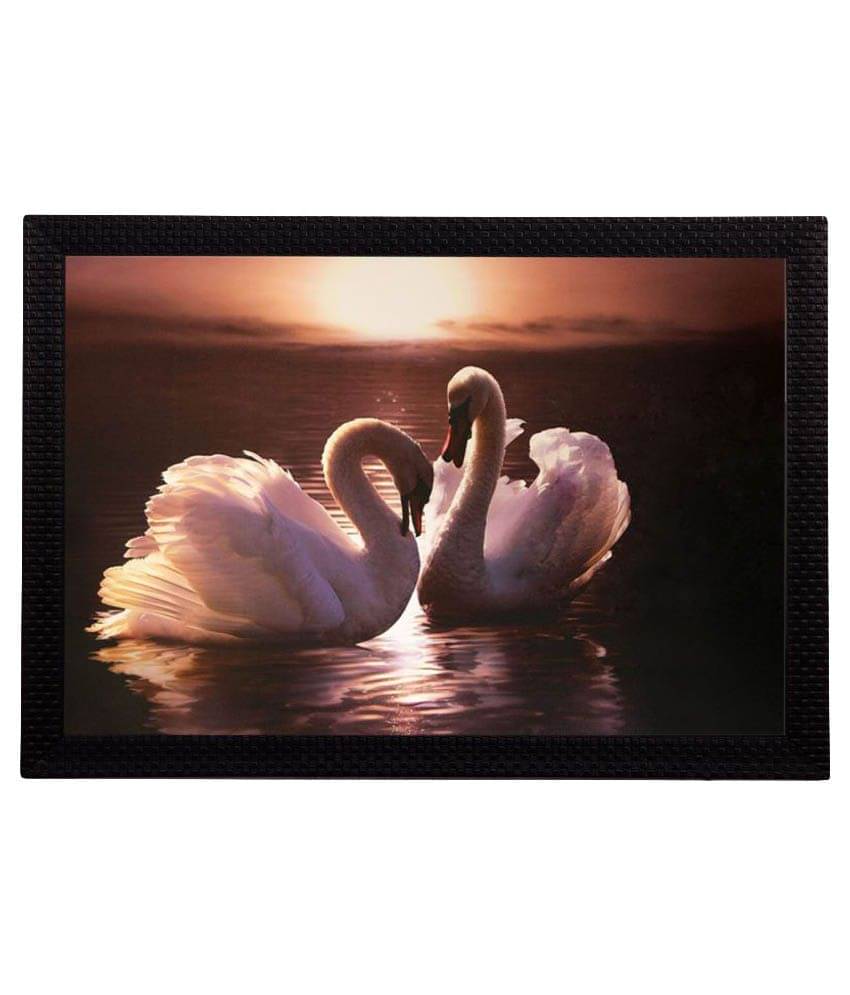     			eCraftIndia Brown & Off-White Radha Krishna Satin Matt Texture UV Wall Art