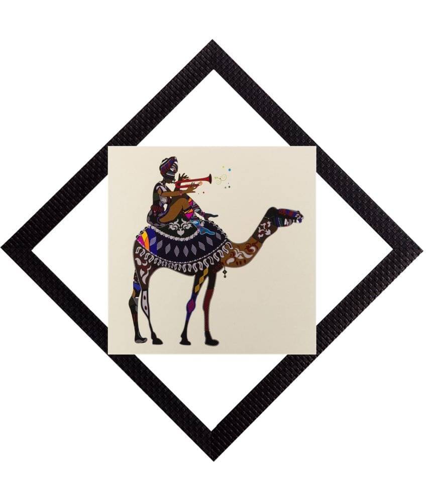 eCraftIndia Multicoloured Camel UV Wall Art eCraftIndia Multicoloured Camel UV Wall Art