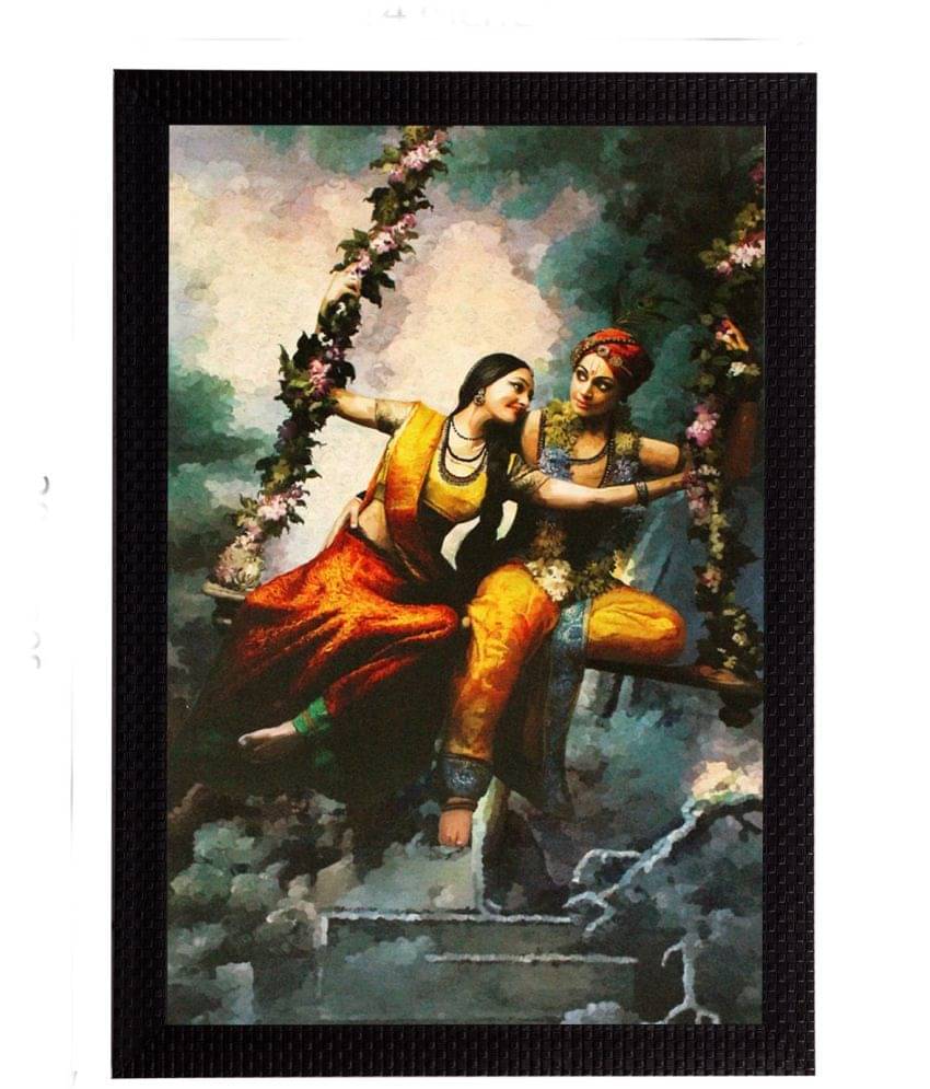 eCraftIndia Radha Krishna Satin Matt Texture UV Art Painting eCraftIndia Radha Krishna Satin Matt Texture UV Art Painting