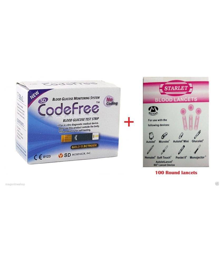     			Sd Codefree 100 Strips + Mehar 100 Lancets