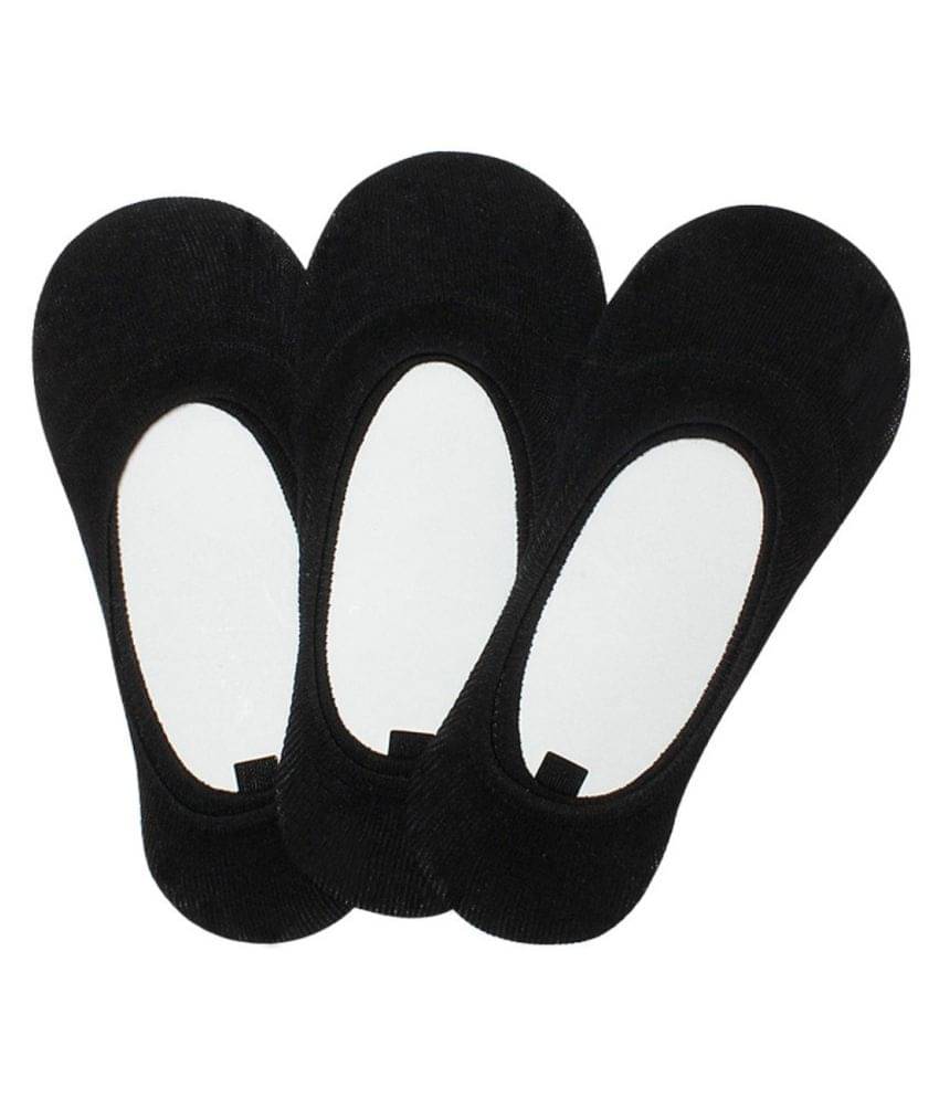     			Tahiro Black Cotton Footies - Pack of 3