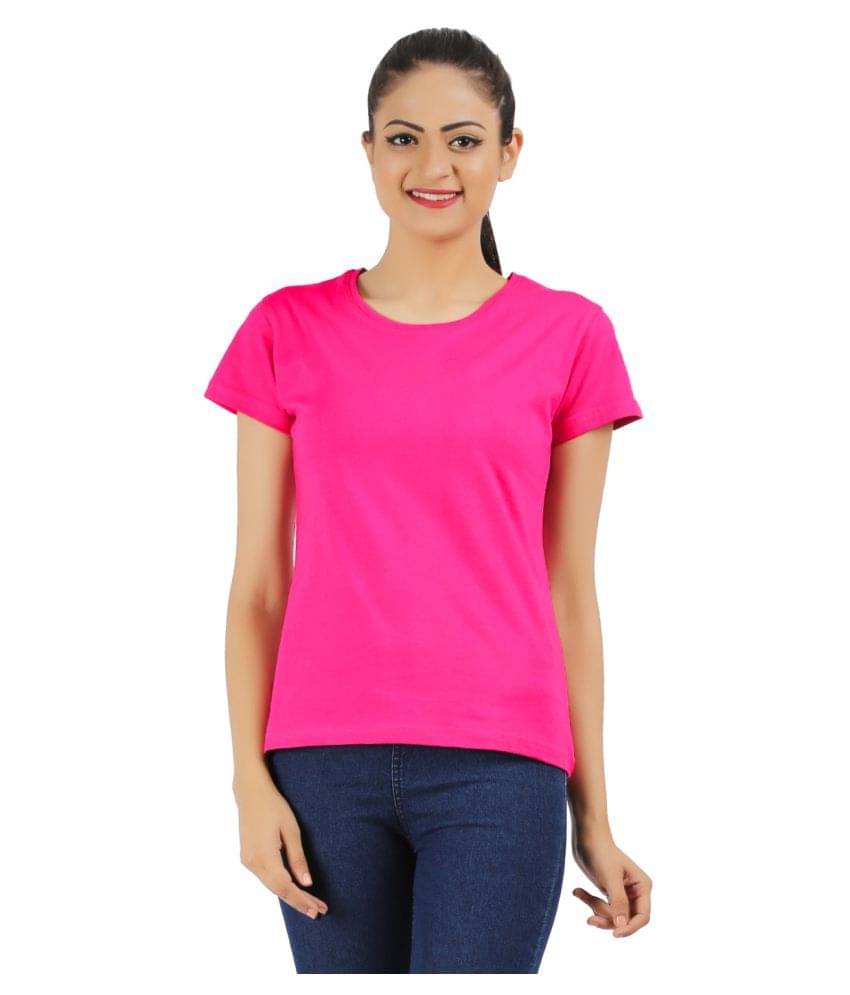 Ap'pulse Women's Cotton Regular Top ( Pink ) Ap'pulse Women's Cotton Regular Top ( Pink )