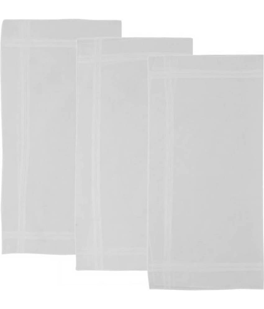 Tahiro White Cotton Handkerchiefs - Pack Of 3 - Jewellery Sets | Buy online on ZillyBuy