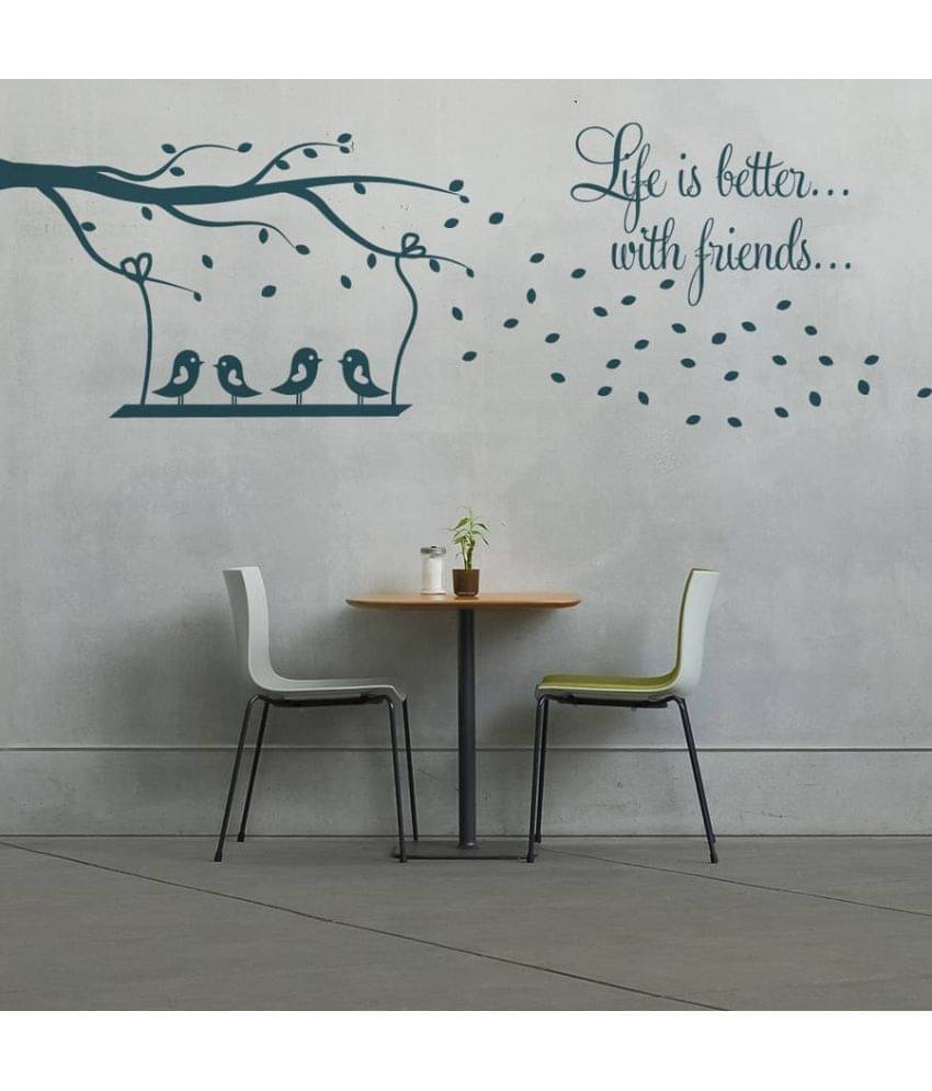 Decor Villa Swing and Birds PVC Vinyl Blue Wall Stickers Decor Villa Swing and Birds PVC Vinyl Blue Wall Stickers