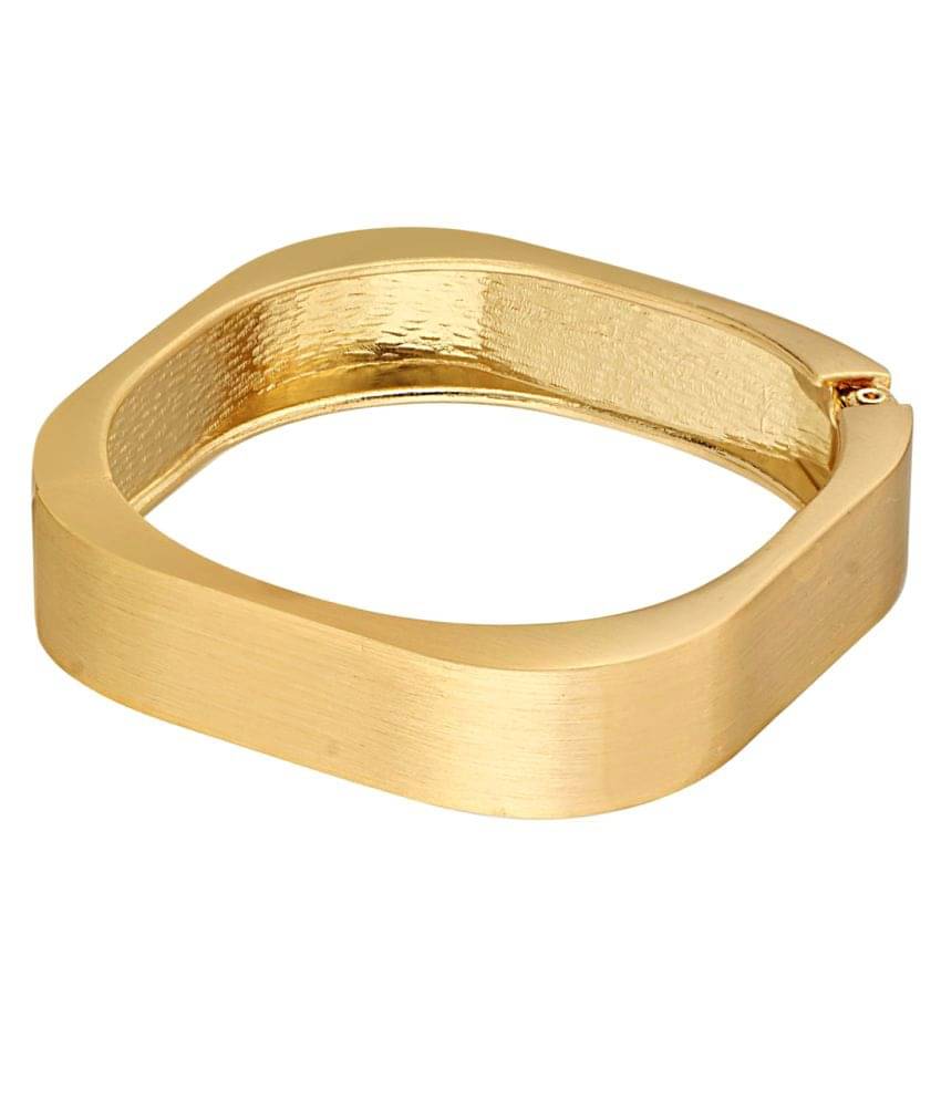 Spargz Contemporary Party Wear Golden Brass Adjustable Kada Spargz Contemporary Party Wear Golden Brass Adjustable Kada