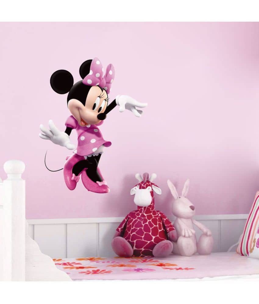 Decor Villa Pink baby PVC Vinyl Multicolour Wall Stickers