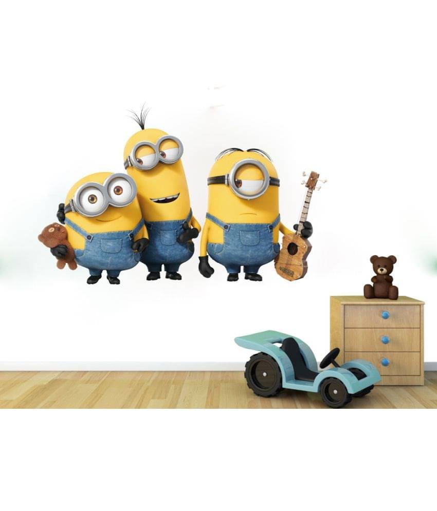     			Decor Villa Three minoins PVC Vinyl Multicolour Wall Stickers