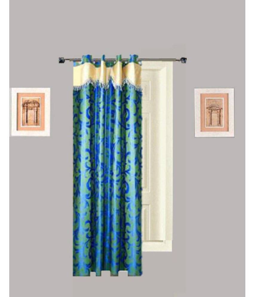 Tidy Single Window Eyelet Curtains Floral Blue Tidy Single Window Eyelet Curtains Floral Blue