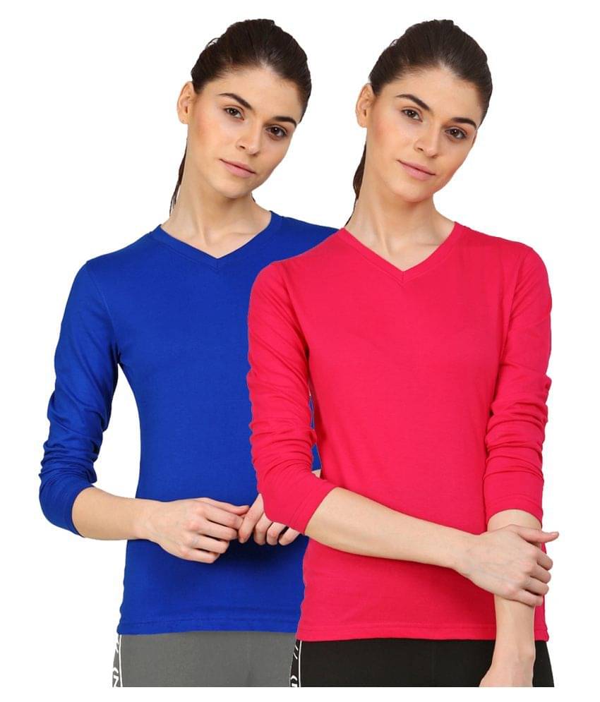 Ap'pulse Women Cotton Solid Regular Fit Round Neck T-Shirt ( Multi Color ) Ap'pulse Women Cotton Solid Regular Fit Round Neck T-Shirt ( Multi Color )
