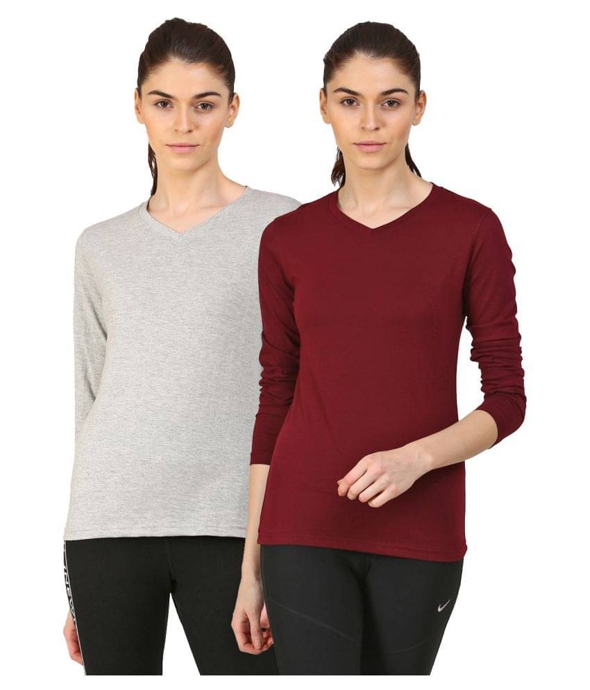 Ap'pulse Women Cotton Solid Regular Fit Round Neck T-Shirt ( Multi Color ) Ap'pulse Women Cotton Solid Regular Fit Round Neck T-Shirt ( Multi Color )