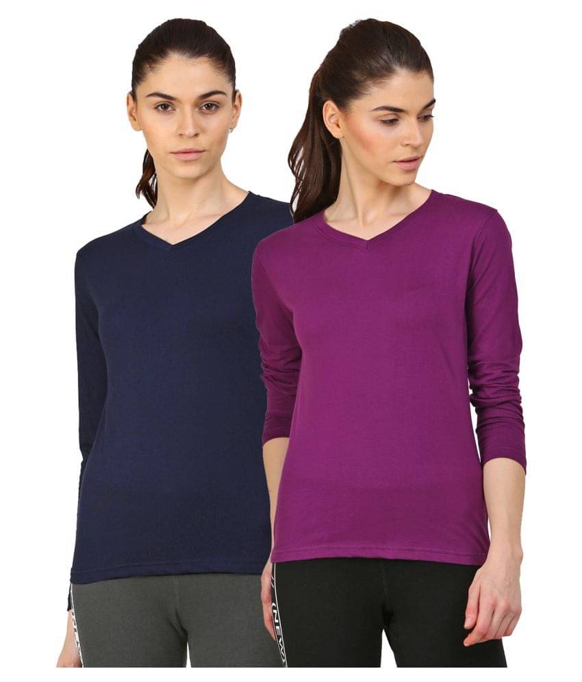 Ap'pulse Women Cotton Solid Regular Fit Round Neck T-Shirt ( Multi Color )     			Ap'pulse Women Cotton Solid Regular Fit Round Neck T-Shirt ( Multi Color )