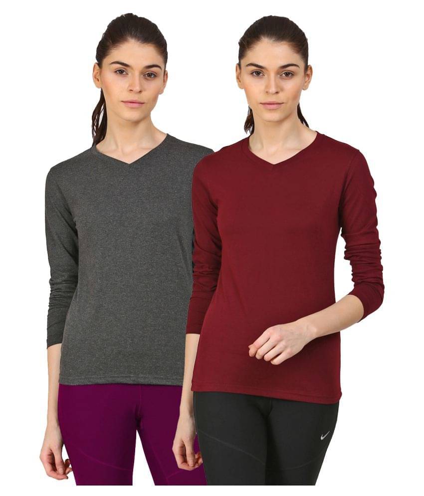 Ap'pulse Women Cotton Solid Regular Fit Round Neck T-Shirt ( Multi Color ) Ap'pulse Women Cotton Solid Regular Fit Round Neck T-Shirt ( Multi Color )