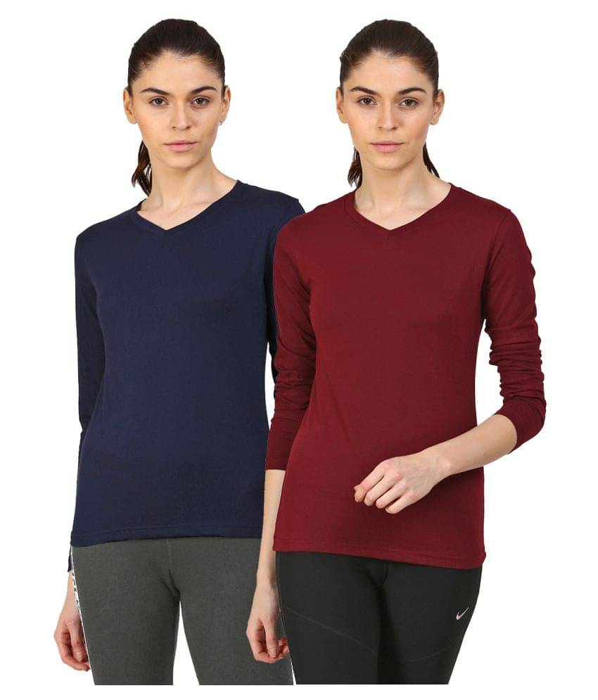 Ap'pulse Women Cotton Solid Regular Fit Round Neck T-Shirt ( Multi Color ) Ap'pulse Women Cotton Solid Regular Fit Round Neck T-Shirt ( Multi Color )