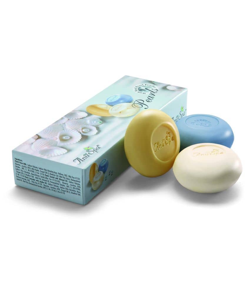 ANUSPA Anuspa Pearl Set - Exclusive pack of 3 herbal soaps Bathing Bar 375 g
