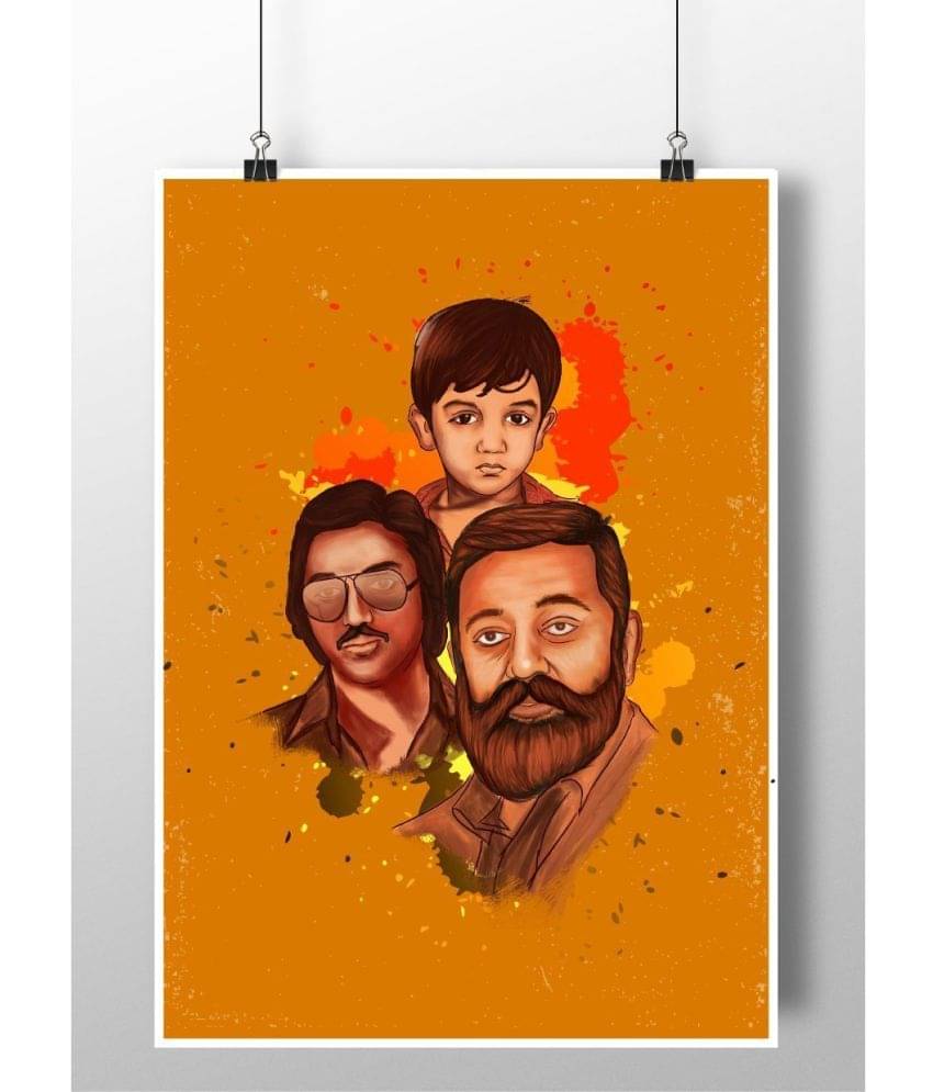     			PEACOCKRIDE Kamalhassan Paper Art Prints Without Frame
