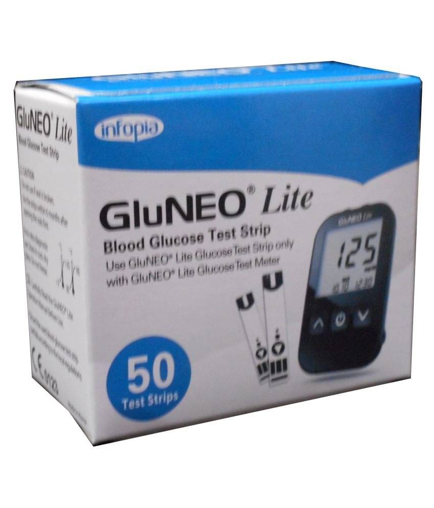     			Infopia Gluneo Lite Blood Glucose Test Strips - 50 Strips (Pack of 1)