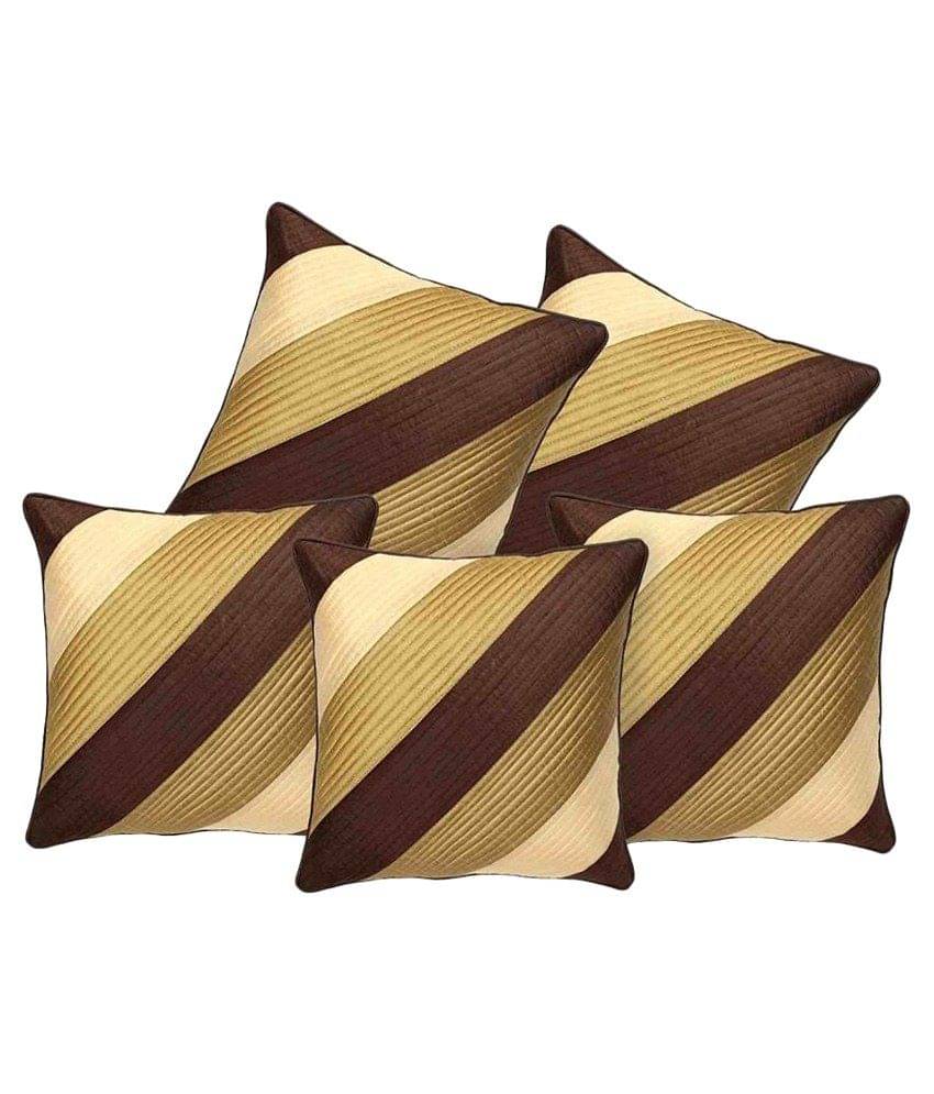     			Decor Studioz Set of 5 Poly Cotton Sofa Cushion Covers 40X40 cm (16X16)