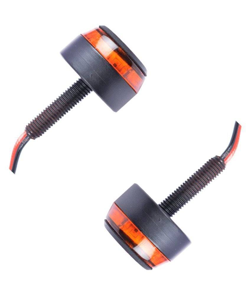 R.J.VON - Motorcycle Handlebar Turn Signal Grip Bar End LED Plug Strobe Yellow Light Side Indicator For - Royal Enfield R.J.VON - Motorcycle Handlebar Turn Signal Grip Bar End LED Plug Strobe Yellow Light Side Indicator For - Royal Enfield