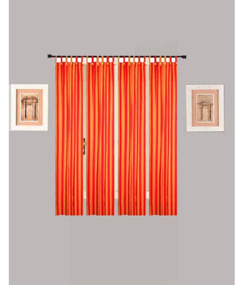 Tidy Set of 4 Window Loop Curtains Stripes Multi Color Tidy Set of 4 Window Loop Curtains Stripes Multi Color
