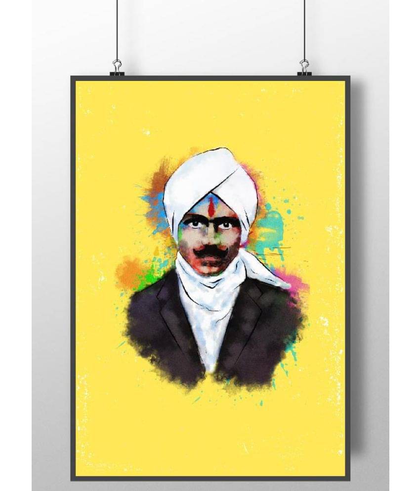 PEACOCKRIDE Legendary Bharathiyar Paper Art Prints Without Frame     			PEACOCKRIDE Legendary Bharathiyar Paper Art Prints Without Frame