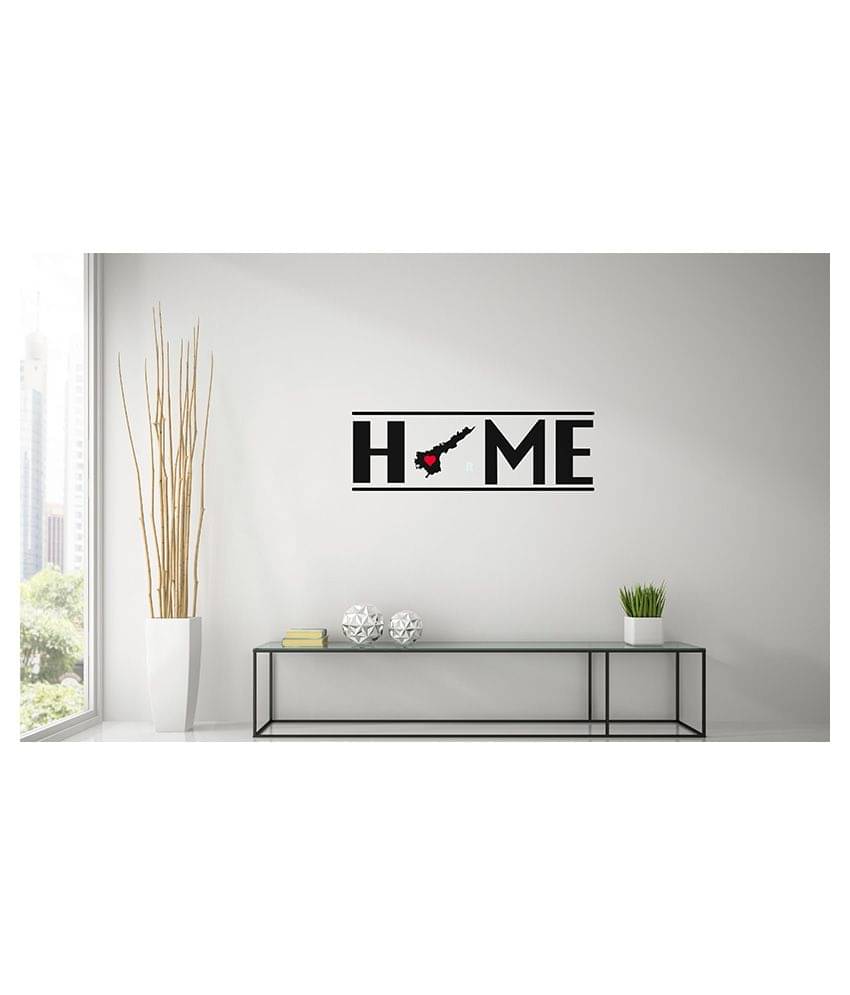 Peacockride Andhra My Home Wall Decal PVC Vinyl Black Wall Sticker - Pack of 1 Peacockride Andhra My Home Wall Decal PVC Vinyl Black Wall Sticker - Pack of 1