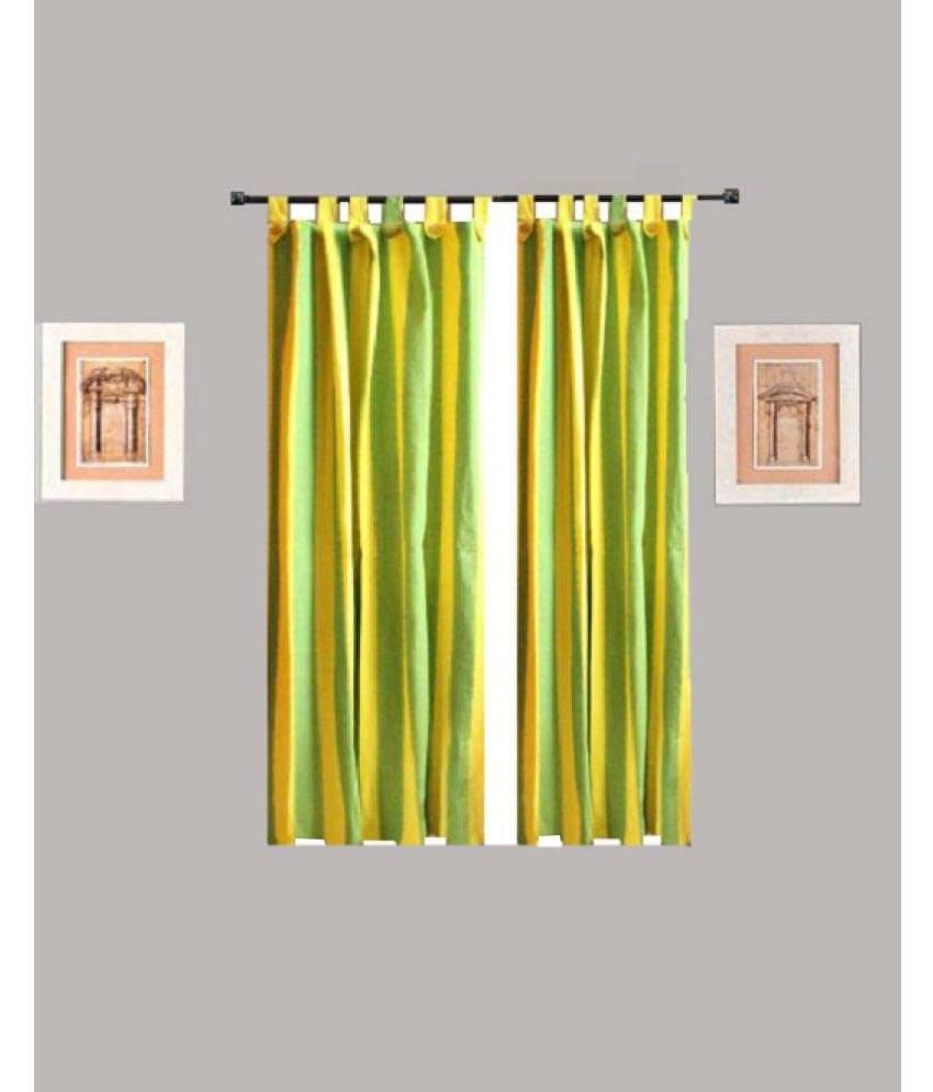 Tidy Set of 2 Window Loop Curtains Stripes Multi Color Tidy Set of 2 Window Loop Curtains Stripes Multi Color