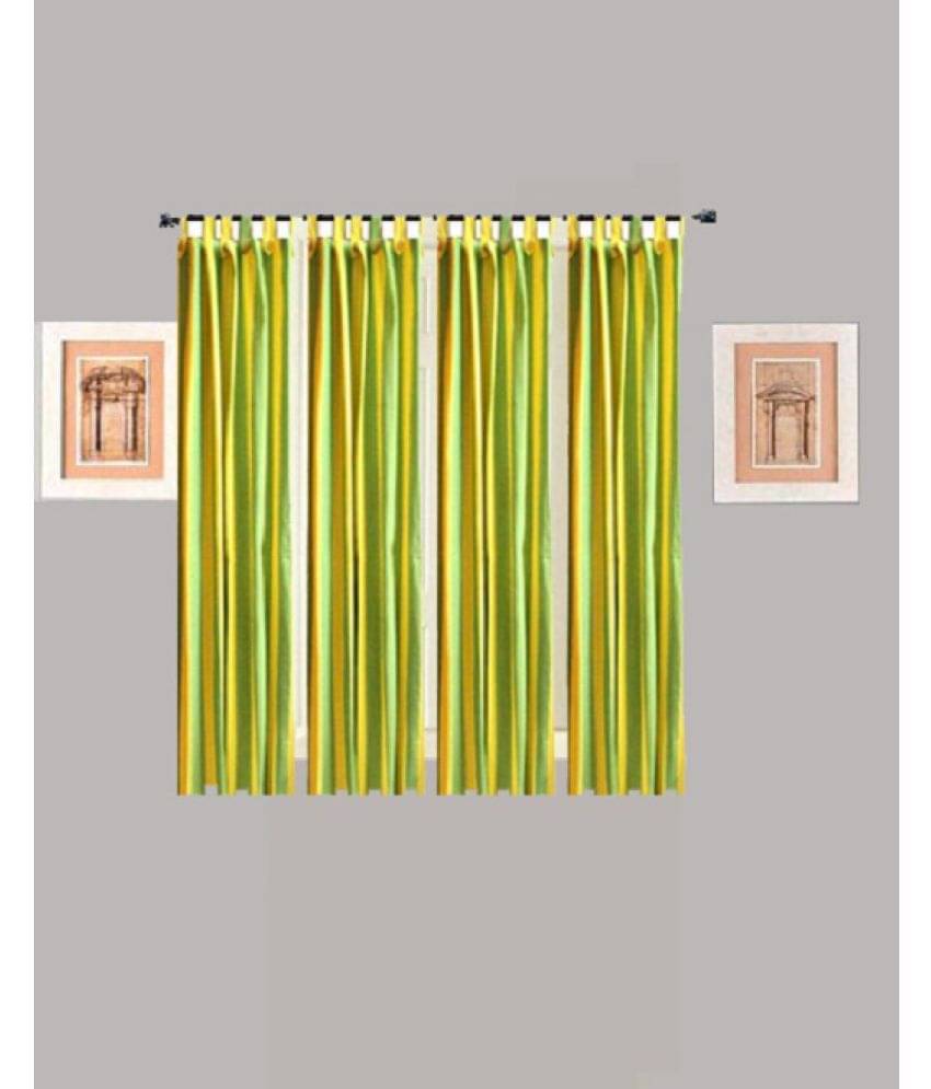 Tidy Set of 4 Window Loop Curtains Stripes Multi Color Tidy Set of 4 Window Loop Curtains Stripes Multi Color