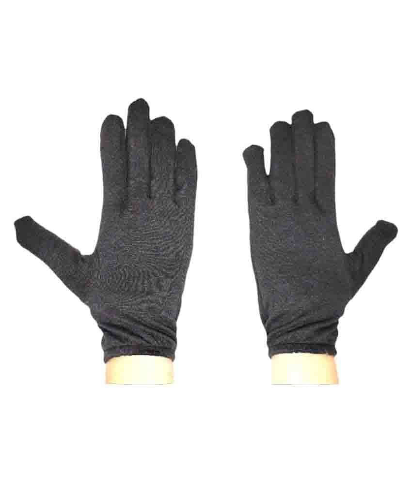 Tahiro Black Cotton Full Fingered Gloves - Pack of 1 - Dupattas & Shawls | Buy online on ZillyBuy