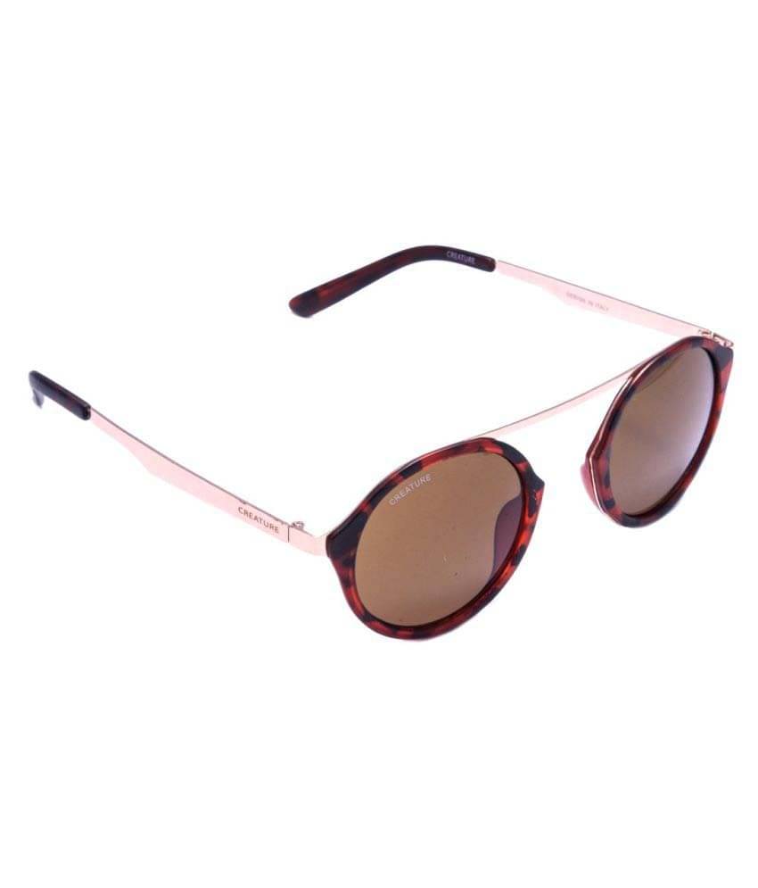 Creature Brown Round Sunglasses ( Maple-103 ) Creature Brown Round Sunglasses ( Maple-103 )