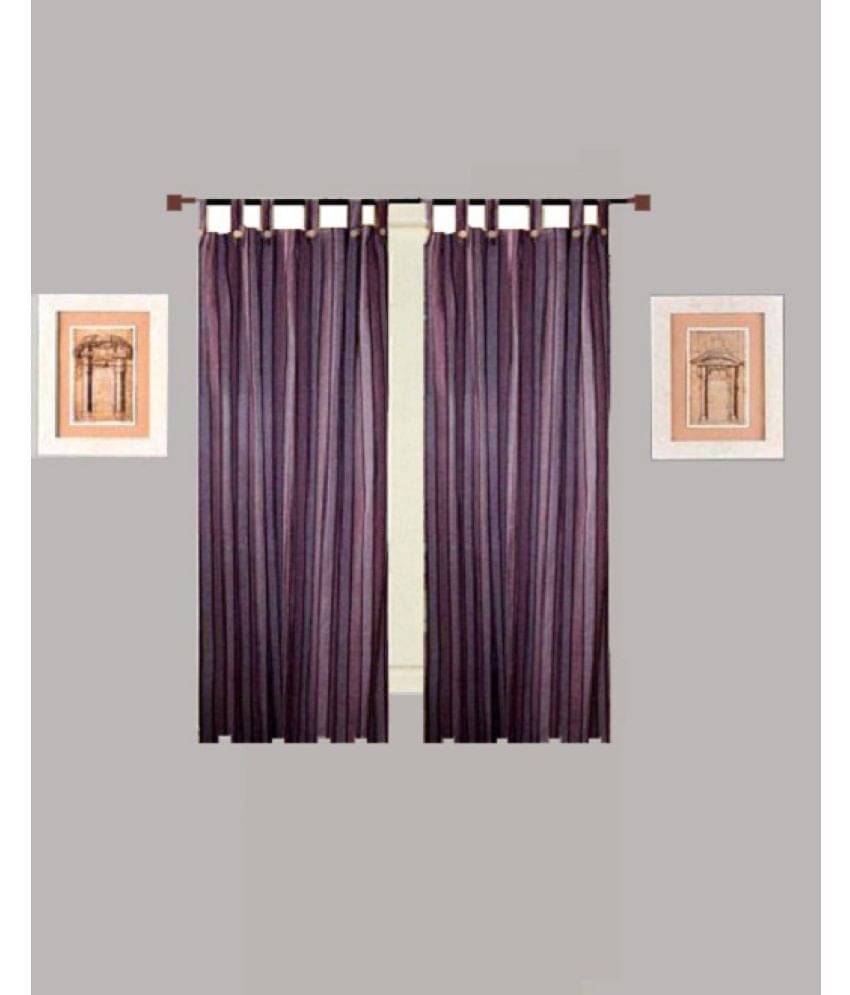 Tidy Set of 2 Window Loop Curtains Stripes Purple Tidy Set of 2 Window Loop Curtains Stripes Purple