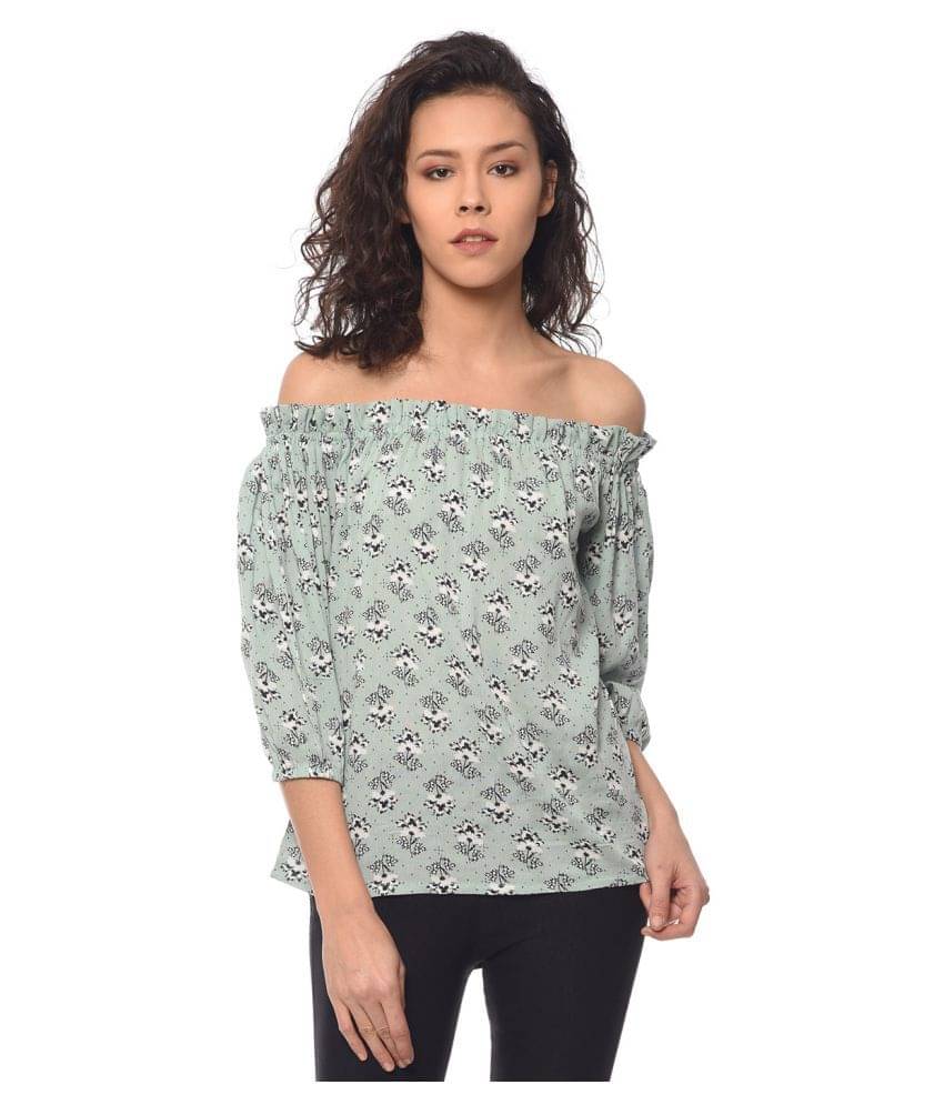     			Purys Women's Rayon Regular Top ( Green )