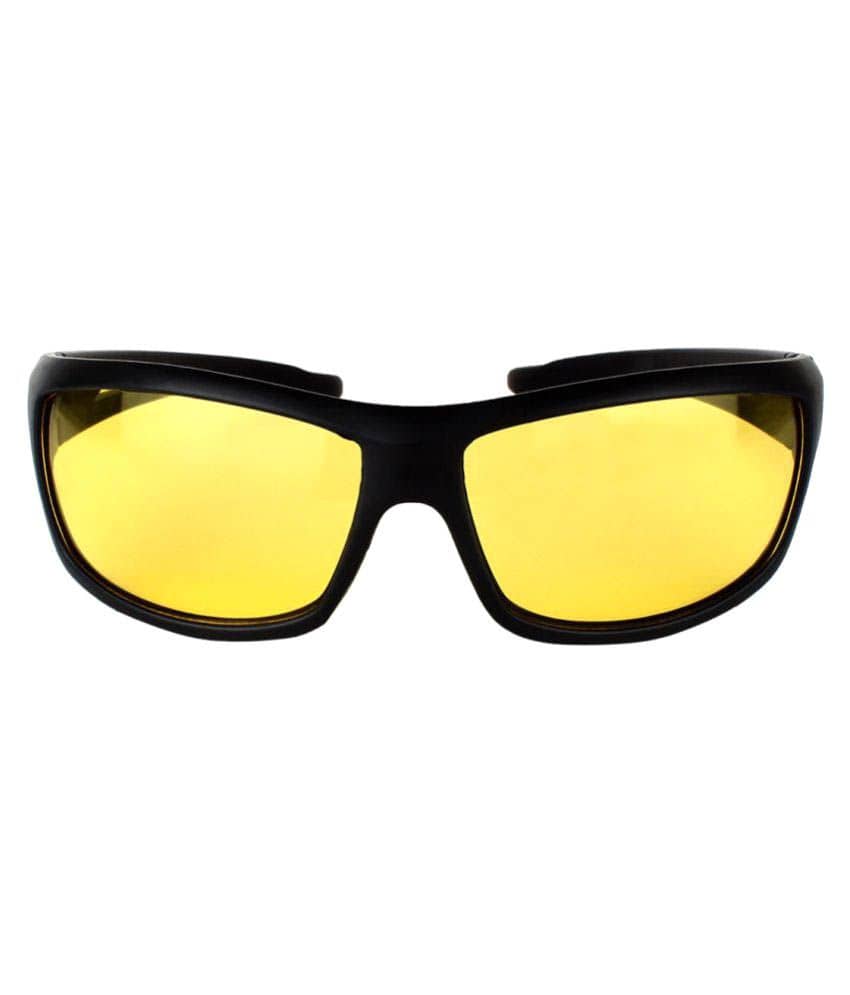 David Martin Yellow Wrap Around Sunglasses - Sunglasses | Buy online on ZillyBuy