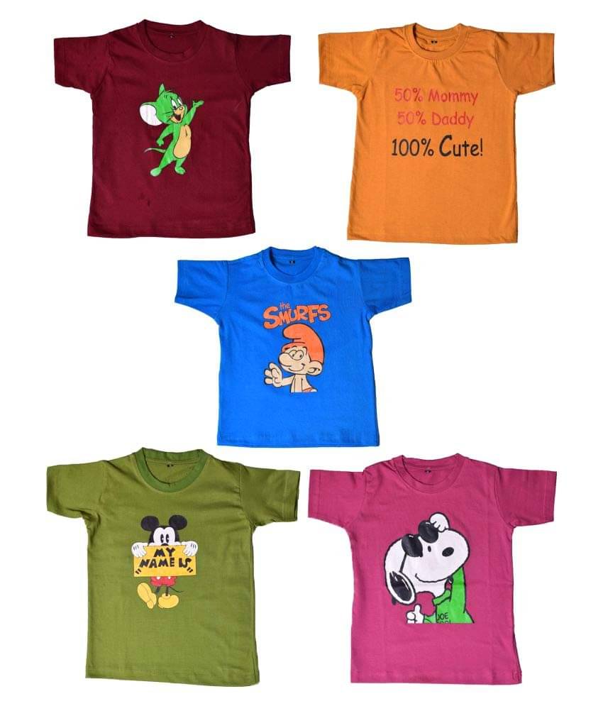     			British Terminal Pack of 1 Boys Cotton T-Shirt ( Multi Color )
