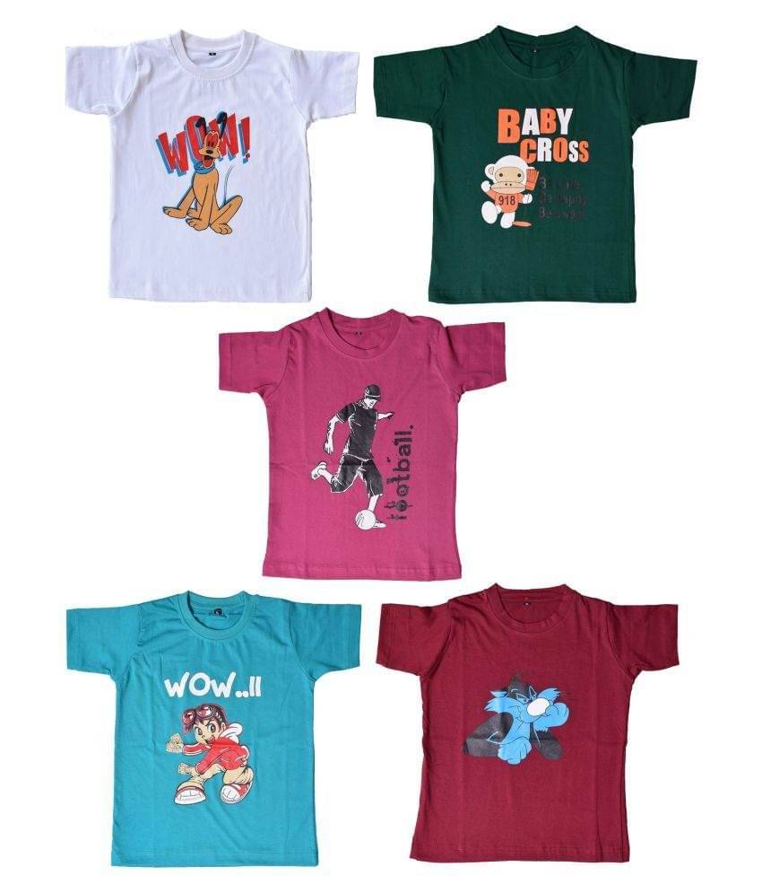     			British Terminal Pack of 1 Boys Cotton T-Shirt ( Multi Color )