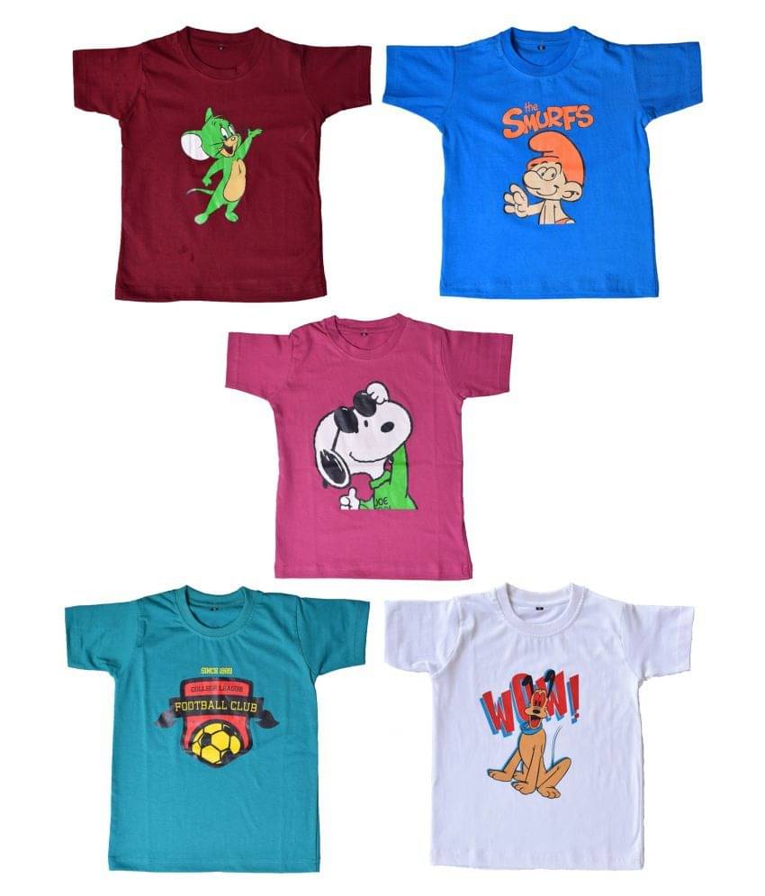     			British Terminal Pack of 1 Boys Cotton T-Shirt ( Multi Color )