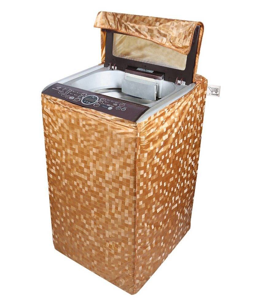 E-Retailer Orange Square Design Top Load Washing Machine Cover E-Retailer Orange Square Design Top Load Washing Machine Cover