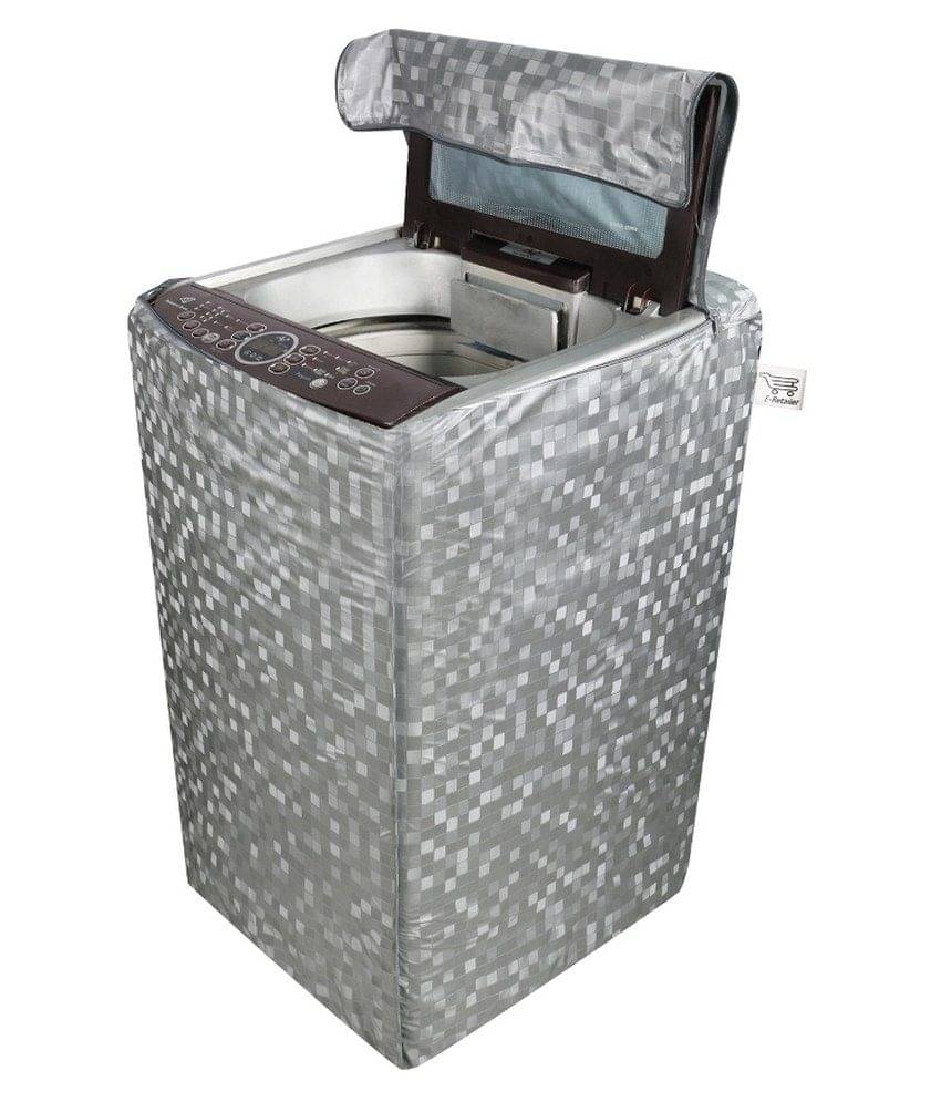     			E-Retailer Silver Square Design Top Load Washing Machine Cover