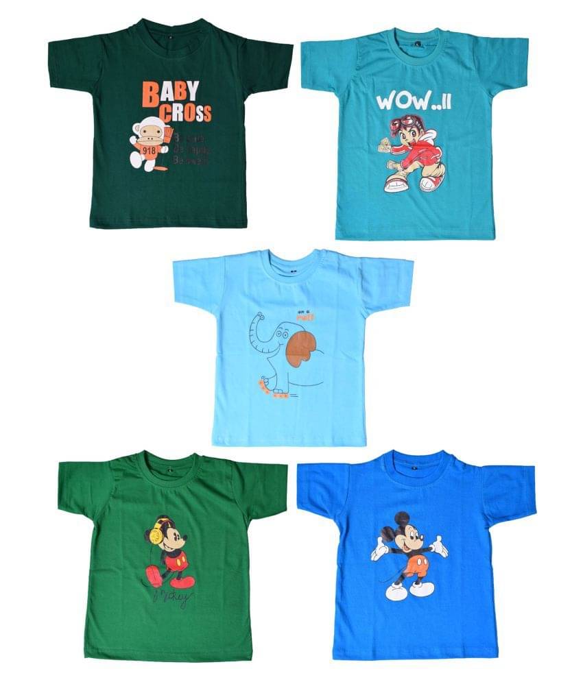     			British Terminal Pack of 1 Boys Cotton T-Shirt ( Multi Color )