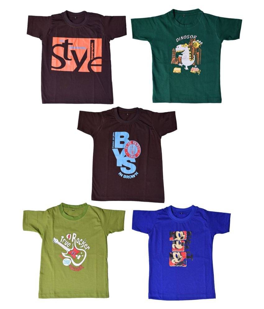 British Terminal Pack of 1 Boys Cotton T-Shirt ( Multi Color ) British Terminal Pack of 1 Boys Cotton T-Shirt ( Multi Color )